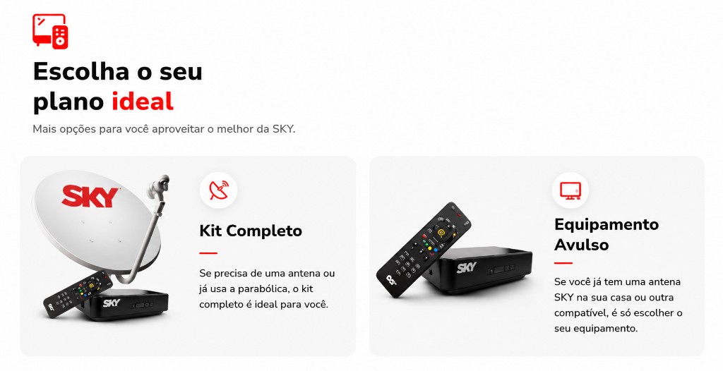 Escolha o seu plano ideal: Kit Completo ou Equipamento Avulso